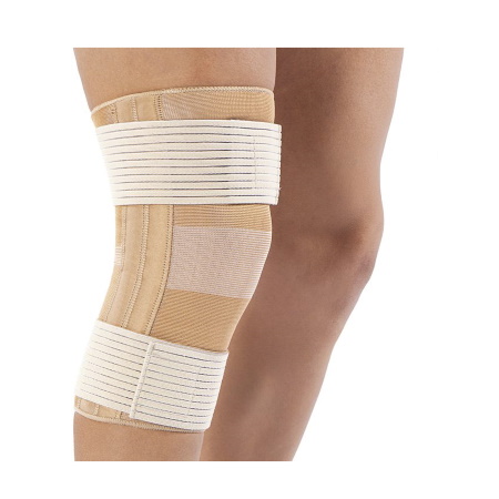 Anatomic Help 1505 Επιγονατίδα Ενισχυμένη με 4 Σπειροειδή Ελάσματα & Δέστρες, Ελαστικη Χρώμα Μπεζ Μέγεθος L