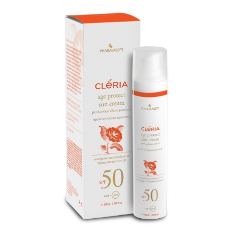 Pharmasept Cleria Age Protect Sun Cream SPF50 Αντιγηραντική Αντιηλιακή Κρέμα Προσώπου 50ml