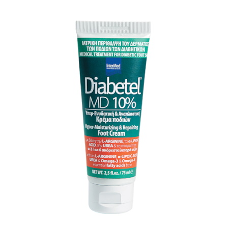 Intermed Diabetel Md 10% Κρέμα Εντατικής Ενυδάτωσης για τα Πόδια με Ουρία 10% 75ml