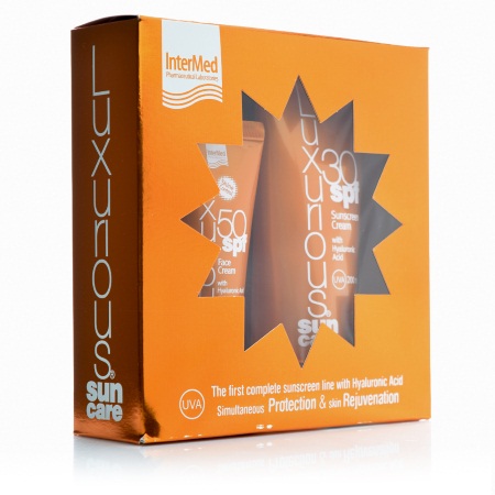 Intermed Luxurious Sun Care ΠΑΚΕΤΟ ΠΡΟΣΦΟΡΑΣ με Face Cream SPF50 Αντηλιακή Προσώπου 75ml & Body Cream SPF30 Αντηλιακό Σώματος 200ml