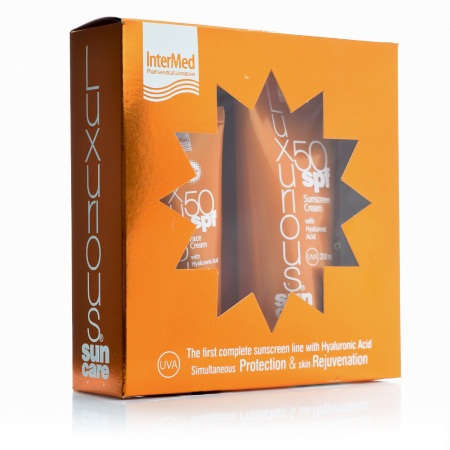 Intermed Luxurious Sun Care ΠΑΚΕΤΟ ΠΡΟΣΦΟΡΑΣ με Face Cream SPF50 Αντηλιακή Προσώπου 75ml & Body Cream SPF50 Αντηλιακό Σώματος 200ml