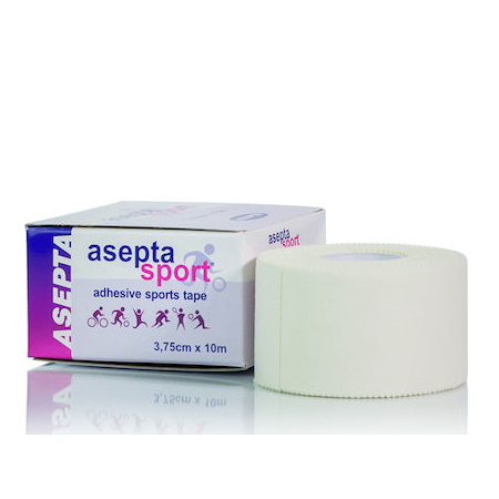 Asepta Sport Αθλητική Υφασμάτινη Αυτοκόλλητη Ταινία Συγκράτησης 3,75cm x 10m Ασπρη