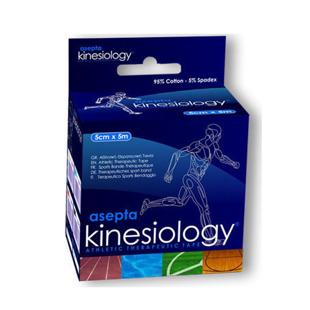 Asepta Kinesiology Tape χρώματος Μαύρο 5cmx5m