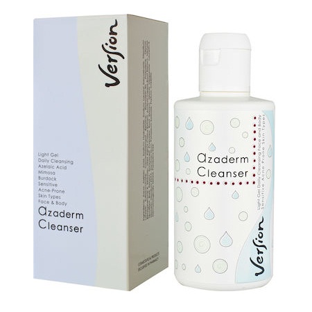 Version Derma Azaderm Cleanser Λεπτόρρευστο Gel Καθαρισμού κατά της Ακμής Καθημερινής Χρήσης 200 Ml