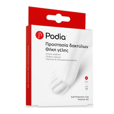 Podia Soft Protection Cap Polymer Gel Προστασία Δακτύλων Θήκη Γέλης Medium 2 τεμάχια