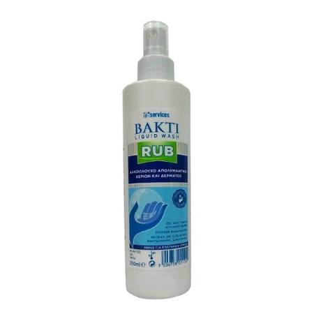 Bakti Wash Liquid Rub Spray Αντισηπτικό Σπρέι Χεριών Και Δέρματος 250ml