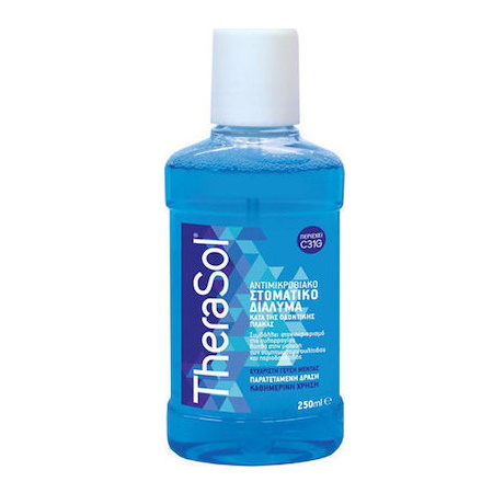 Therasol Solution Μπλε Αντιμικροβιακό Στοματικό Διάλυμα με γεύση Μέντας 250ml