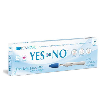 Real Care Yes or No Διπλό Τεστ Εγκυμοσύνης 2 τεμάχια