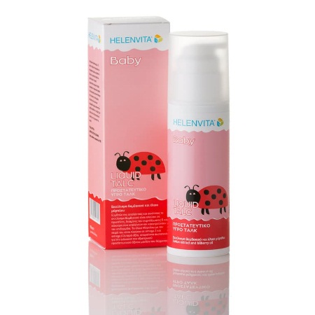 Helenvita Baby Liquid Talc Προστατευτικό Βρεφικό Γαλάκτωμα με 1/3 Φυσική Πούδρα για την Πρόληψη & Αντιμετώπιση του Συγκάματος 150ml