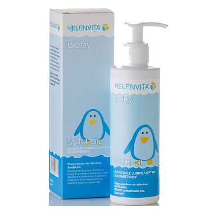 Pharmex Helenvita Baby Bath Oil Βρεφικό Ελαιώδες Αφρόλουτρο Καθαρισμού 200ml