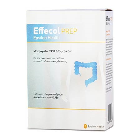 Epsilon Healt Effecol Prep Σκόνη για Πόσιμο Εναιώρημα για την κένωση του Εντέρου πριν από Ενδοσκοπικές Εξετάσεις 4 Sachets X 6098 Gr