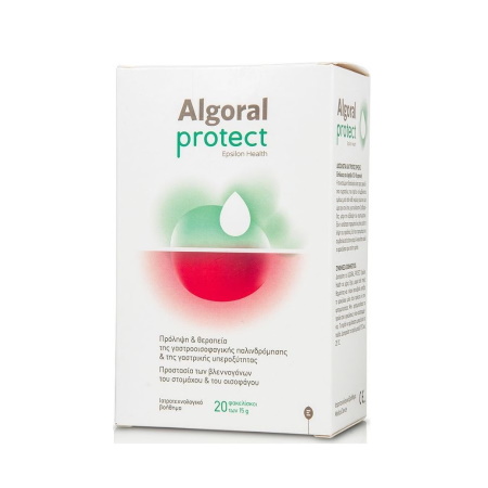 Epsilon Health Algoral Protect- Συμπλήρωμα Διατροφής για την Γαστροοισοφαγική Παλινδρόμηση, 20 φακελάκια 15gr