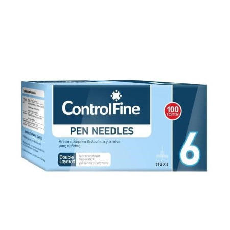 Controlfine Βελόνες Μέτρησης Σακχάρου 6mm 31G 100τμχ