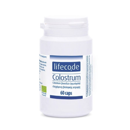 Lifecode Colostrum Πρωτόγαλα ελεγχόμενης βιολογικής εκτροφής για την ενίσχυση του ανοσοποιητικού 60caps