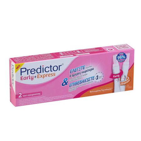 Predictor Early & Express Διπλό Τεστ Εγκυμοσύνης έως και 6 μέρες νωρίτερα 2 τεμάχια