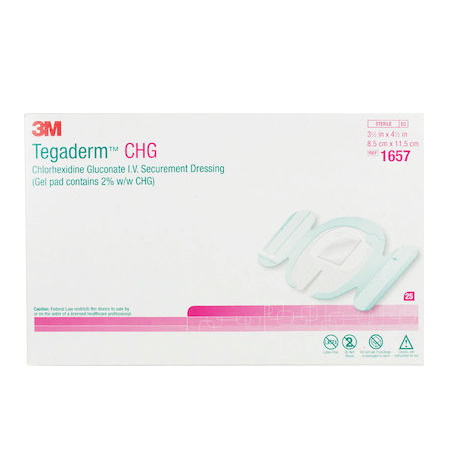3M Tegaderm CHG 1657R Διαφανές Επίθεμα με Χλωρεξιδίνη 8.5 x 11.5 cm 25 τεμάχια