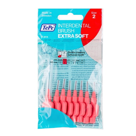TePe Interdental Brush Extra Soft Μεσοδόντια Βουρτσάκια 0,5mm Κόκκινο 8τμχ