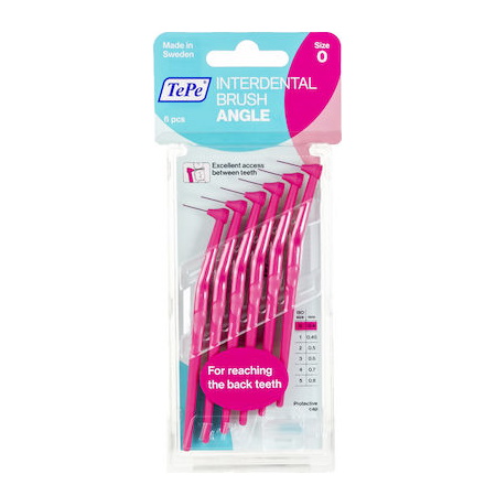 Tepe Angle Μεσοδόντια Βουρτσάκια 0,4mm Φούξια 6τμχ