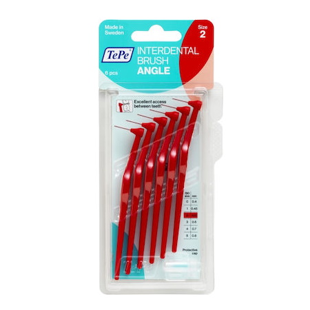 Tepe Angle Μεσοδόντια Βουρτσάκια 0,5Mm Κόκκινο 6τμχ