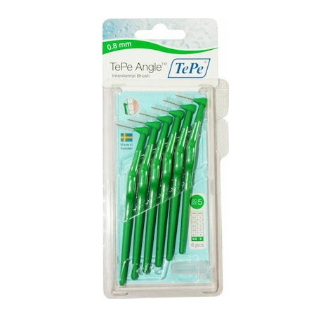 Tepe Angle Μεσοδόντια Βουρτσάκια Πράσινο 0,8mm 6τμχ