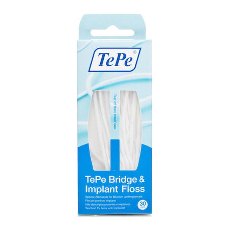 Tepe Bridge And Implant Floss Νήμα Καθαρισμού Γεφυρών & Εμφυτευμάτων 30τμχ