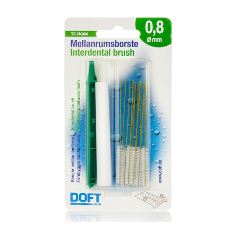 Doft Interdentals Μεσοδόντια Βουρτσάκια 0.8mm 12τμχ