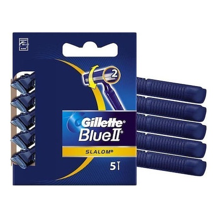 Gillette Blue II Slalom Ξυραφάκια με Κινούμενες Κεφαλές 5 τεμάχια