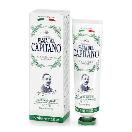 Pasta del Capitano Natural Herbs Οδοντόπαστα κατά της Οδοντικής Πέτρας με Καταπραϋντικές Ιδιότητες 75ml