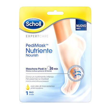 Scholl PediMask Nutriente Nourish Ενυδατική Μάσκα Ποδιού με Λάδι Macadamia 2τμχ