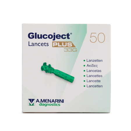 Glucoject Lancets PLUS 33G Βελόνες Μέτρησης Σακχάρου 50τμχ