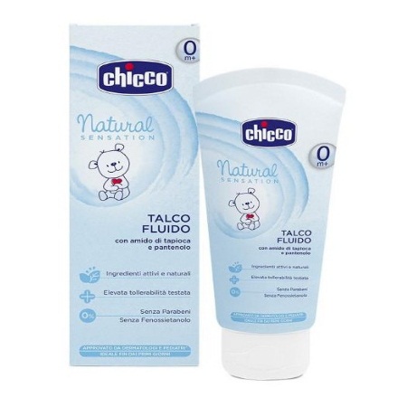 Chicco Natural Sensation Βρεφικό Υγρό Ταλκ με άμυλο Ταπιόκα & Πανθενόλη 100ml
