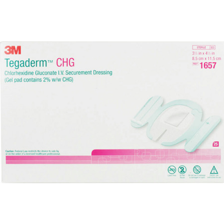 Tegaderm 1657R CHG Διαφανές Αυτοκόλλητο Επίθεμα με Χλωρεξιδίνη 8.5cmx11.5cm 1 τεμάχιο