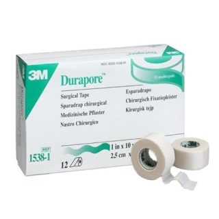 3M Durapore Επιδεσμική ταινία μεταξωτή 2.5 cm x 9.1 m 12 τεμάχια