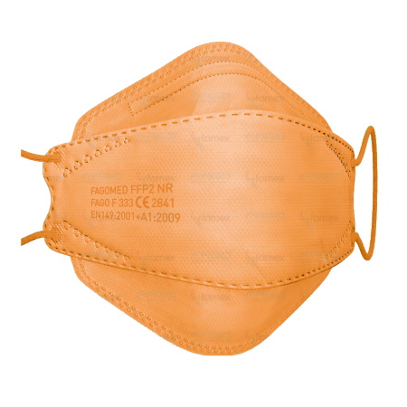 Famex FFP2 NR 5ply Premium Particle Filtering Half Mask Χρώμα Πορτοκαλί 10 τεμάχια