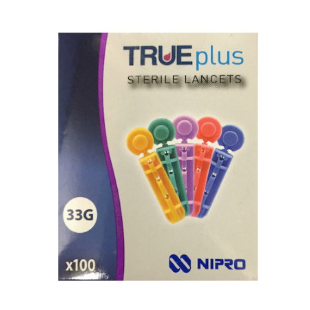 Nipro True Plus Lancets Σκαρφιστήρες 33G 100 τεμάχια