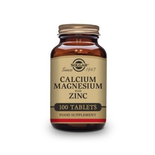 Solgar Calcium Magnesium Plus Zinc Συμπλήρωμα διατροφής υγεία οστών και μυών 100 ταμπλέτες