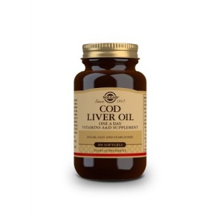 Solgar Cod Liver Oil Συμπλήρωμα διατροφής με μουρουνέλαιο 100 μαλακές κάψουλες
