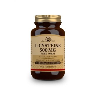 Solgar L-Cysteine 500mg Συμπλήρωμα διατροφής κυστίνη για μαλλιά, δέρμα και νύχια 30 φυτικές κάψουλες