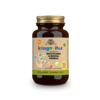Solgar Kangavites Complete Multivitamin & Mineral Formula Πολυβιταμινούχο συμπλήρωμα διατροφής για παιδιά 60 μασώμενες ταμπλέτες Tropical Punch