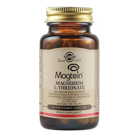 Solgar Magtein Magnesium L-Threonate Συμπλήρωμα Διατροφής με Θρεονικό Μαγνήσιο 60 Κάψουλες