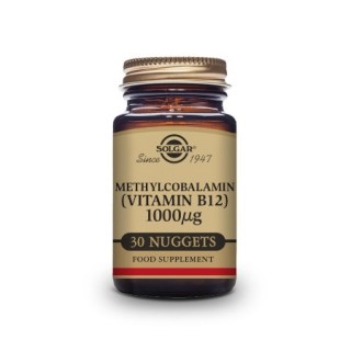 Solgar Methylcobalamin Vitamin B-12 1000mg Συμπλήρωμα διατροφής Βιταμίνη Β12 30 υπογλώσσια δισκία