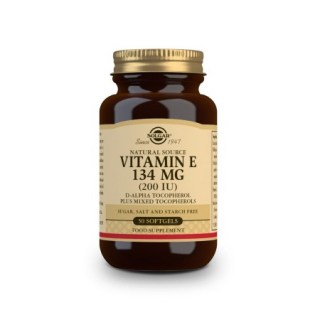 Solgar Vitamin E Natural 200 IU Συμπλήρωμα διατροφής με αντιοξειδωτική δράση 50 μαλακές κάψουλες