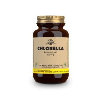 Solgar Chlorella 520mg Συμπλήρωμα διατροφής με χλωρέλλα 100 φυτικές κάψουλες