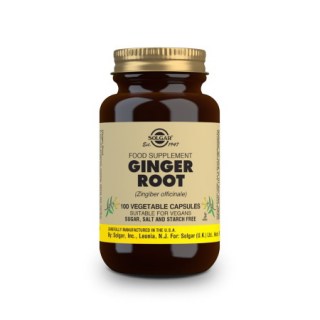 Solgar Ginger Συμπλήρωμα διατροφής με εκχύλισμα Τζίντζερ 100 φυτικές κάψουλες