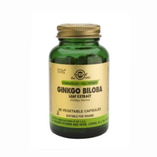 Solgar Ginkgo Biloba Leaf Extract Συμπλήρωμα διατροφής με ενισχυμένα φυτικά εκχυλίσματα για μνήμη & συγκέντρωση 60 φυτικές κάψουλες