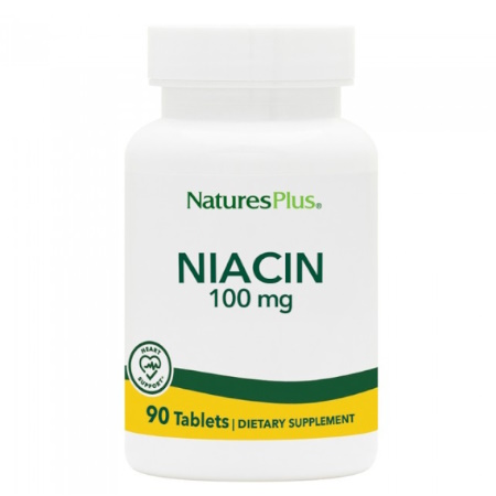 Natures Plus Niacin 100mg Διατροφικό συμπλήρωμα με νιασίνη (βιταμίνη Β3) 90 ταμπλέτες