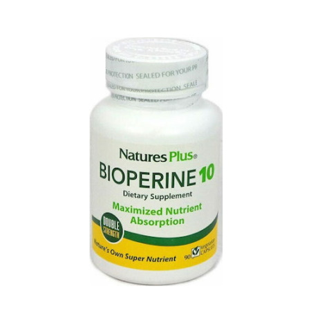 Natures Plus BioPerine 10mg Συμπλήρωμα Διατροφής για Απορρόφηση θρεπτικών Συστατικών 90 κάψουλες