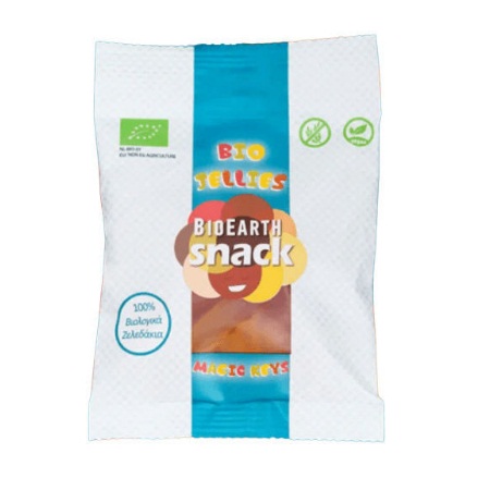 Bioearth Snack Bio Jellies Magic Keys Ζελεδάκια Με Γεύση Φρούτων 55gr