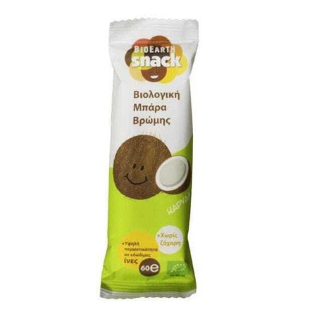 Bioearth Snack Βιολογική Μπάρα Βρώμης με Γεύση Καρύδα 60gr