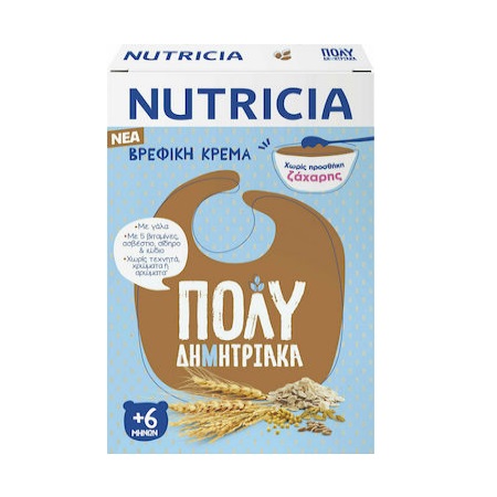 Nutricia Βρεφική Κρέμα με Πολυδημητριακά Χωρίς Προσθήκη Ζάχαρης από 6 μηνών 250gr